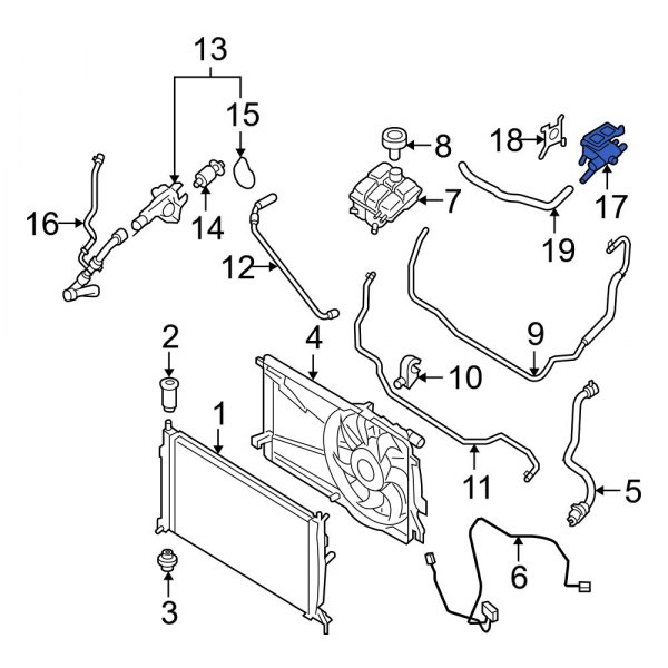 Engine Coolant Outlet Flange