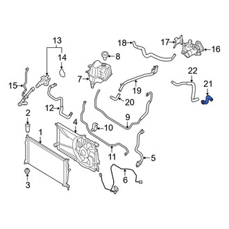 Mazda OE - Rear Engine Coolant Crossover Pipe
