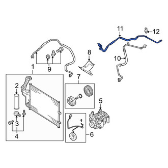 Mazda OE - Auxiliary A/C Evaporator Hose Assembly