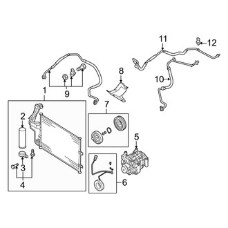 Mazda OE - Air Conditioner & Heater - Condenser, Compressor & Lines (i / S)