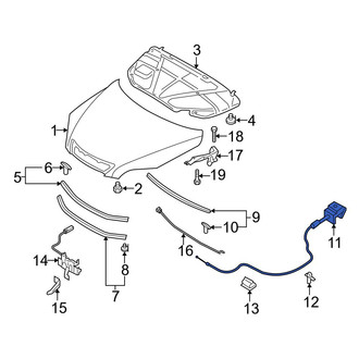 Mazda OE - Front Hood Release Cable