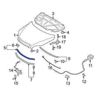 Mazda OE - Front Hood Seal