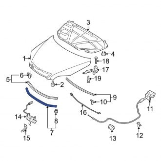 Mazda 3 Hood Weatherstripping Seals — CARiD.com