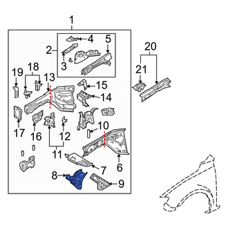Mazda OE - Right Lower Frame Side Member Reinforcement