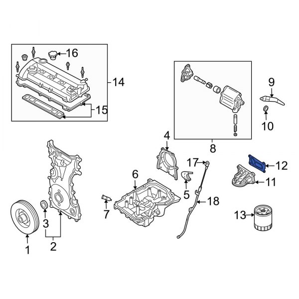 Engine Oil Filter Adapter Gasket