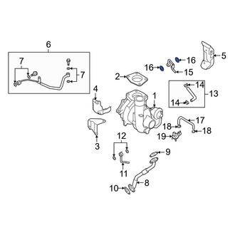 Mazda OE - Turbocharger Coolant Line Gasket