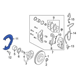 Mazda OE - Front Left Brake Dust Shield