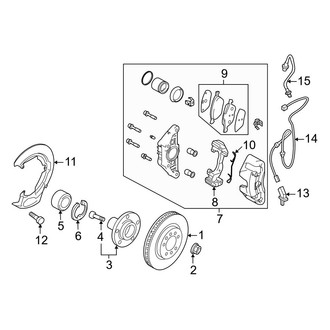Mazda OE - Front Suspension - Brake Components