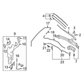Mazda OE - Front Windshield Washer Hose