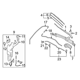 Mazda OE - Windshield - Wiper & Washer Components