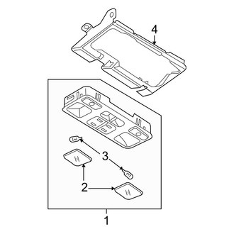 Mazda OE - Overhead Console (W/O Sunroof)