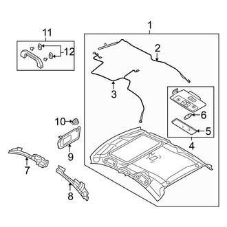 Mazda OE - Roof - Interior Trim (With Sunroof), (i / S / SP23 Sedan)