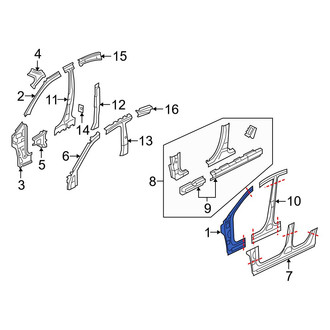 Mazda OE - Left Outer Body A-Pillar