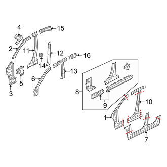 Mazda OE - Pillars, Rocker & Floor - Center Pillar (i / S Sedan)