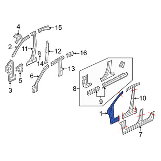 Mazda OE - Left Outer Body A-Pillar