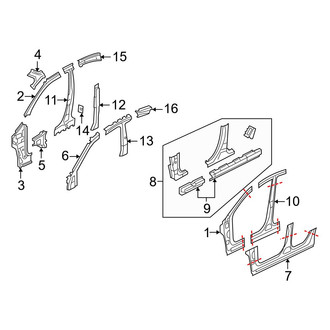 Mazda OE - Pillars, Rocker & Floor - Center Pillar (S Hatchback)