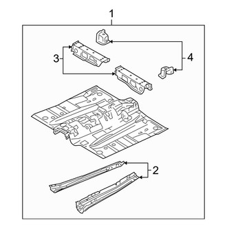 Mazda OE - Pillars, Rocker & Floor - Floor & Rails (S Hatchback)