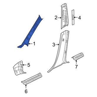 Mazda OE - Left Body A-Pillar Trim Panel