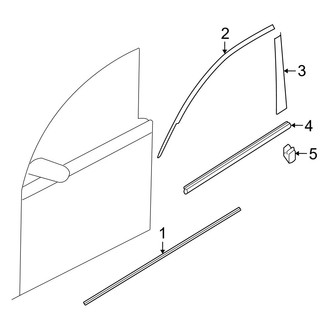 Mazda OE - Front Door - Exterior Trim