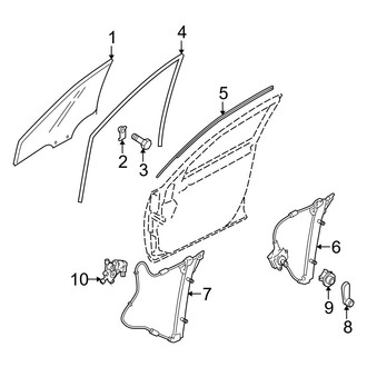 Mazda OE - Front Door - Glass & Hardware