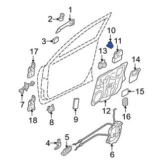 Mazda OE - Front Door Lock Striker Plate