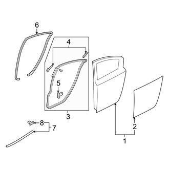 Mazda OE - Rear Door - Door & Components (i / S Sedan)