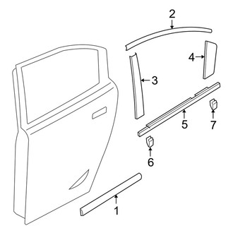 Mazda OE - Rear Door - Exterior Trim (i / S Sedan)