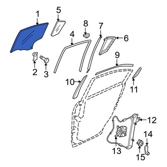 Mazda OE - Front Right Door Glass