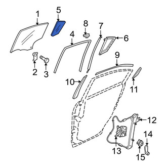 Mazda OE - Left Vent Window Assembly