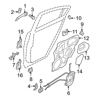 Mazda OE - Rear Door - Lock & Hardware (i / S / SP23 Sedan)