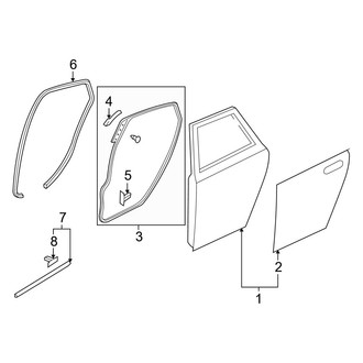 Mazda OE - Rear Door - Door & Components (S Hatchback)