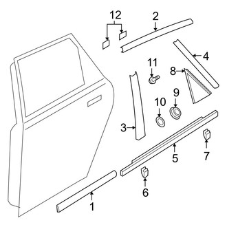 Mazda OE - Rear Door - Exterior Trim (S Hatchback)