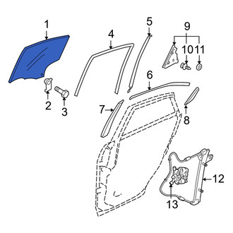 Mazda OE - Front Left Door Glass