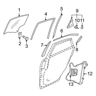 Mazda OE - Rear Door - Glass & Hardware (S Hatchback)