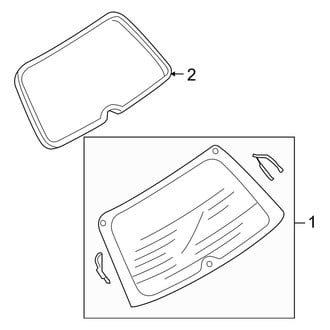 Mazda OE - Back Glass - Glass (i / S Sedan)