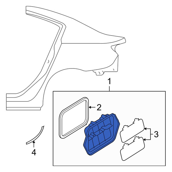 Mazda OE BJS751920 - Rear Quarter Panel Vent
