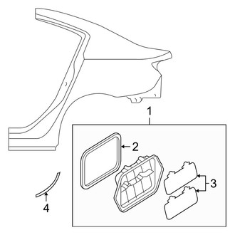 Mazda OE - Quarter Panel - Exterior Trim (i / S Sedan)