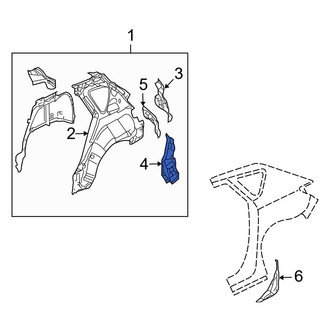 Mazda OE - Left Quarter Panel Reinforcement