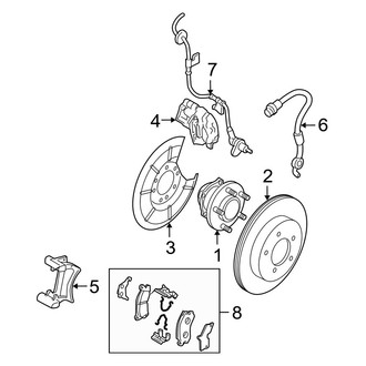 Mazda OE - Rear Suspension - Brake Components (i / S 4-Wheel ABS)
