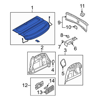 Mazda OE - Rear Package Tray Trim