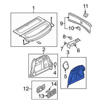 Mazda OE - Rear Left Trunk Trim Panel