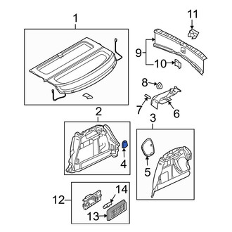 Mazda OE - Rear Right Trunk Floor Access Cover