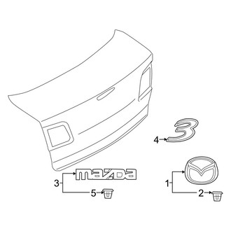 Mazda OE - Trunk Lid - Exterior Trim (i / S Sedan)