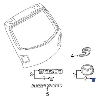 Mazda OE - Rear Deck Lid Emblem Clip