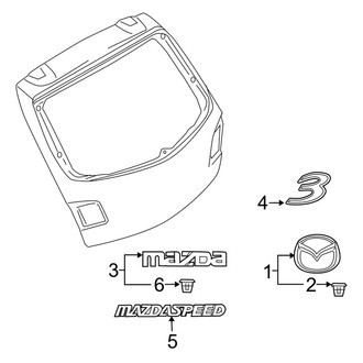 Mazda OE - Lift Gate - Exterior Trim (S Hatchback)