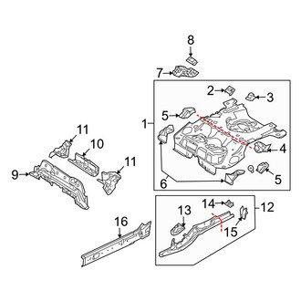 Mazda OE - Rear Body & Floor - Floor & Rails (S Hatchback)