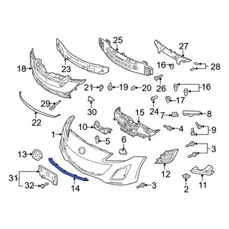 Mazda OE - Front Radiator Support Air Deflector