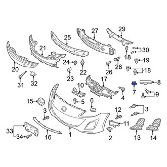 Mazda OE - Front Lower Bumper Cover Bracket