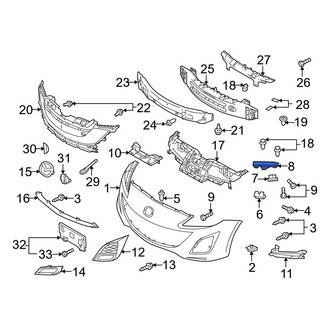 Mazda OE - Front Left Bumper Cover Support Rail