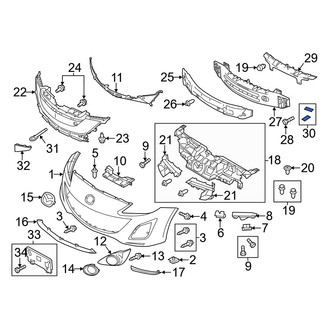 Mazda OE - Front Bumper Cover Reinforcement Beam